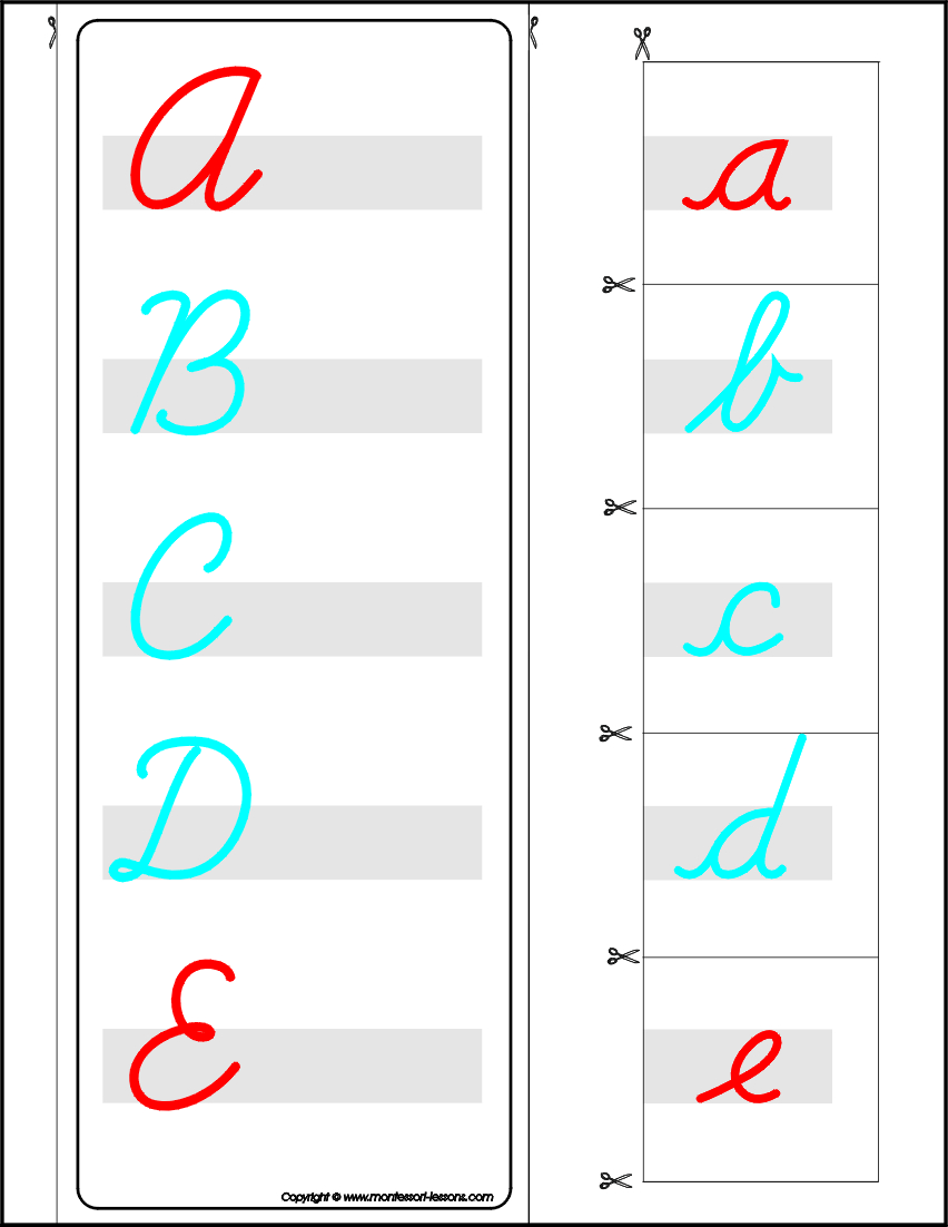 Matching Upper and Lower case letters, A-Z – Montessori Lessons