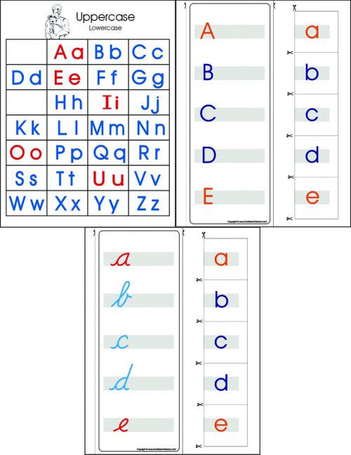 Matching letters - Upper-Lower - Cursive-Print